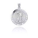 .925 Sterling Silver Religious Lady of Guadalupe / Virgin De Guadalupe Love and Protection Medallion Pendant