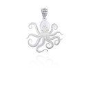 Silver Octopus Symbol of Creativity Pendant Necklace 