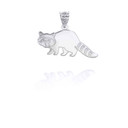 Silver Racoon Symbol of Resourcefulness Pendant 
