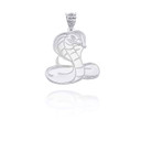 .925 Sterling Silver Cobra Snake Pendant