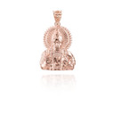 Rose Gold Lord Hanuman Hindu God Pendant
