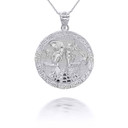 Silver Gold Egyptian Anubis and Horus Medallion Necklace