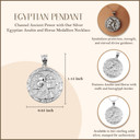 Silver Gold Egyptian Anubis and Horus Medallion Necklace