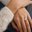 Silver Dainty Textured Engravable Signet Ring