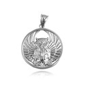 White Gold Lucky and Wise Owl Charm Pendant