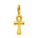 14K Gold Egyptian Ankh Cross Small Pendant