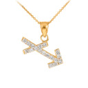 Gold Sagittarius Pendant Necklace