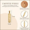 Solid Gold Egyptian Cartouche Necklace (Available in Yellow Gold, Rose Gold, White Gold)