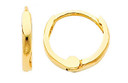 Yellow Gold Round Huggies