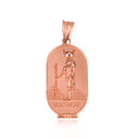 Rose Gold Hathor Egyptian Mother Goddess of Love, Beauty and Feminine Power Pendant