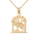Zodiac Sign Aries Pendant Necklace