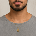 Gold Greek Myth Medusa Divine Power of Femininity Pendant Necklace (Available in Yellow/Rose/White Gold)