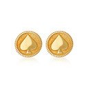 Gold Ace of Spades Playing Cards Cufflinks