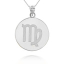 Silver Virgo Pendant Necklace