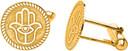 14k Yellow Gold Middle Eastern Jewelry Hamsa Cufflinks