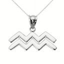 Silver Aquarius Pendant Necklace