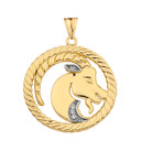 Gold Capricorn Pendant