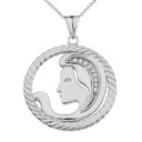 Silver Virgo Pendant Necklace