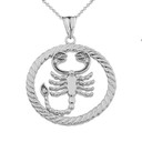 Silver Scorpio Pendant Necklace