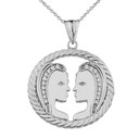 Silver Gemini Pendant Necklace