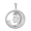 Silver Virgo Pendant