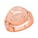 Rose Gold Aries Ring