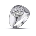 12 Astrological Men's Sterling Silver Silver Zodiac Sign Signet Ring Zodiac Sign Signet Rings