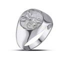 12 Astrological Men's Sterling Silver Silver Zodiac Sign Signet Ring Zodiac Sign Signet Rings