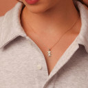 925 Sterling Silver Boy/Girl Heart Birthstone Necklace