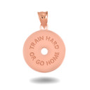 Rose Gold Dumbbell Weight Plate Fitness Gym Pendant Back