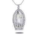 White Gold Guadalupe Illuminated Pendant Necklace