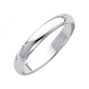 White Gold Classic Wedding Band - 3MM