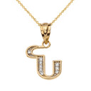 Diamond Initial "N" Pendant Necklace