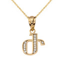 Diamond Initial "ZH" Pendant Necklace