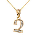 Diamond Initial "CHU" Pendant Necklace