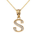 Diamond Initial "D" Pendant Necklace