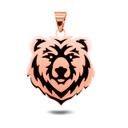 Rose Gold Enamel Bear Pendant