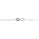 14K White Gold Bead Chain Spring clasp