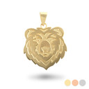 Gold Bear Pendant Necklace (Available in Yellow/Rose/White Gold)