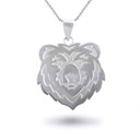 Silver Bear Pendant Necklace