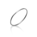 White Gold Spacer Stacking Wire Band Ring
