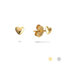 14K Gold Heart Love Stud Earrings(Available in Yellow/White Gold)