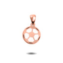 Rose Gold Soccer Ball Sports Enamel Pendant