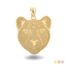 Gold Leopard Symbol of Courage Pendant