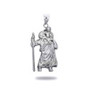 .925 Sterling Silver Saint Christopher Patron Saint of Travelers Pendant