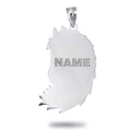 White Gold Engravable Horse Head Pendant Necklace backside