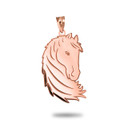 Rose Gold Personalized Unicorn Horse Engravable Pendant