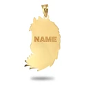Yellow Gold Engravable Horse Head Pendant backside