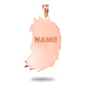 Rose Gold Personalized Unicorn Horse Engravable Pendant Back View with name Engravement