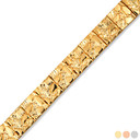Gold Small Textured Nugget Bracelet (Available in Yellow/Rose/White Gold)